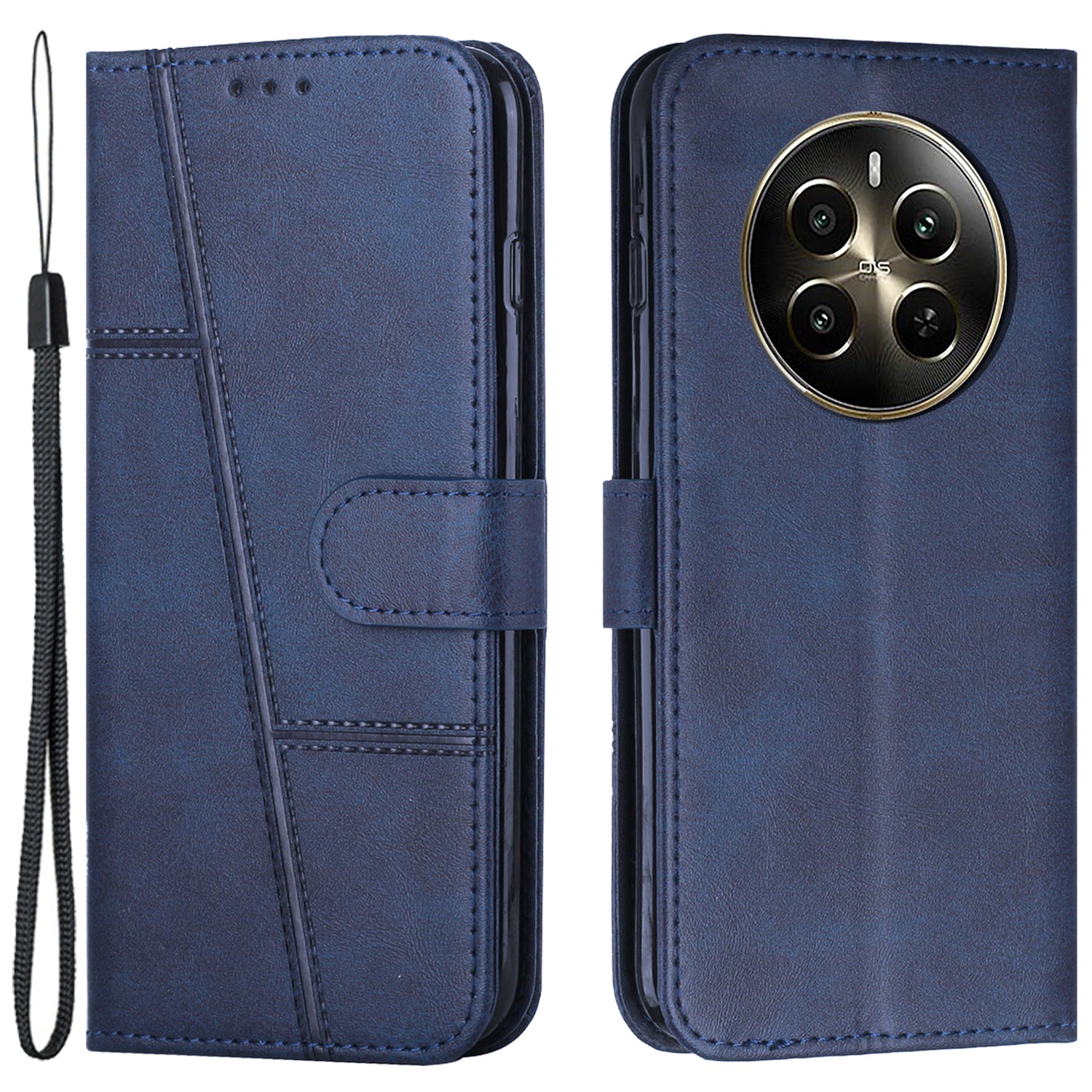 For Realme 12 Pro 5G / 12 Pro+ 5G Case Flip Folio Leather Calf Texture Cell Phone Cover For Realme 12 Pro 5G / 12 Pro+ 5G Case Flip Folio Leather Calf Texture Cell Phone Cover
